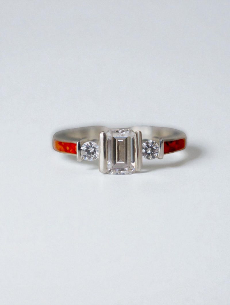 Emerald Cut Memorial Ring