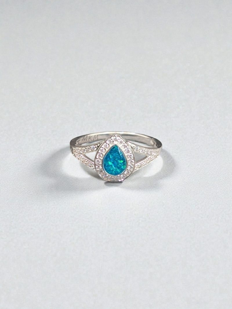 Teardrop breastmilk keepsake ring memorial jewellery UK