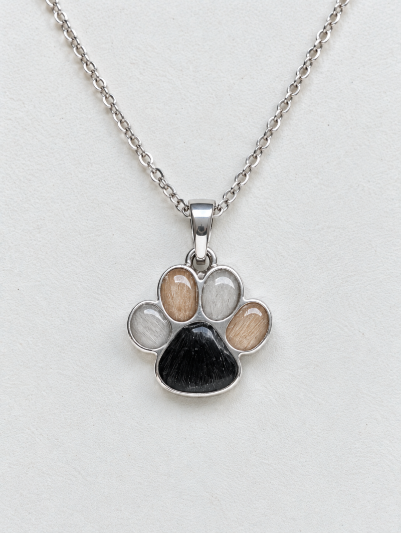 Paw Print Memorial Pendant.
