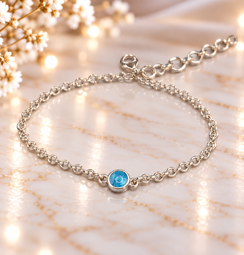 Mini Round Memorial Bracelet