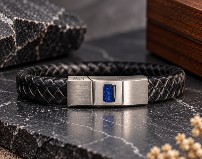 Leather Memorial Bracelet