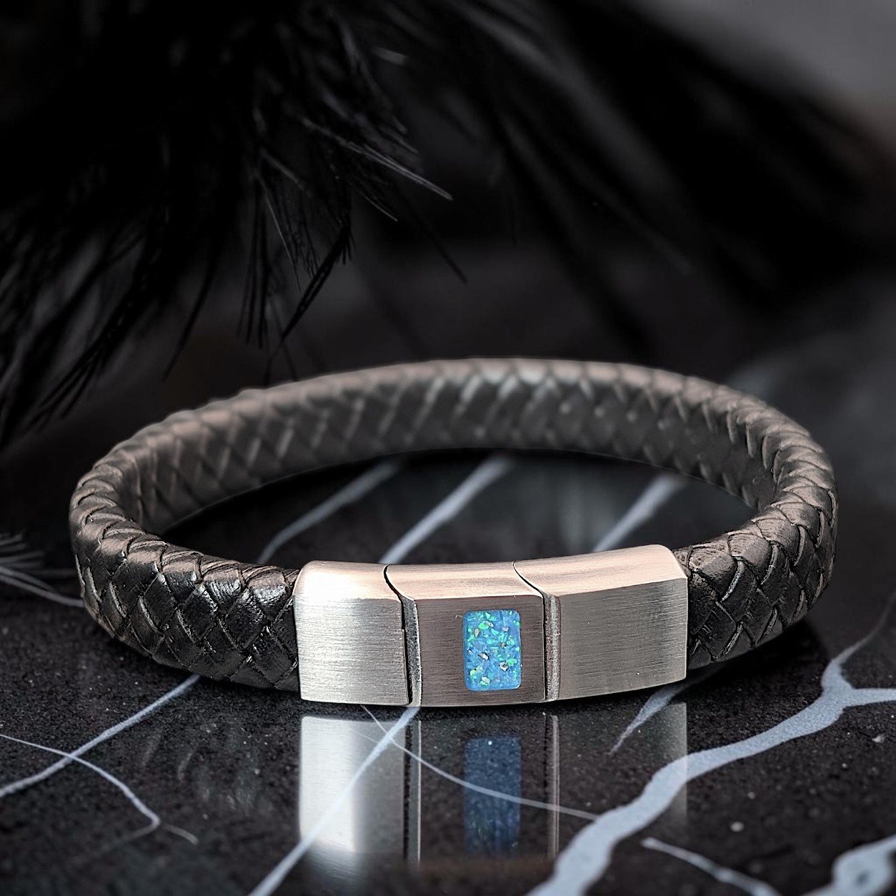 Leather Memorial Bracelet