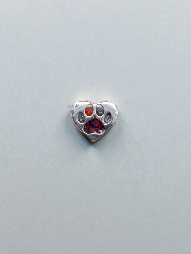 Pawprint heart Charms/Stainless Steel