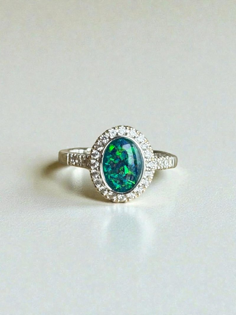 Diana Oval Memorial Ring with CZ