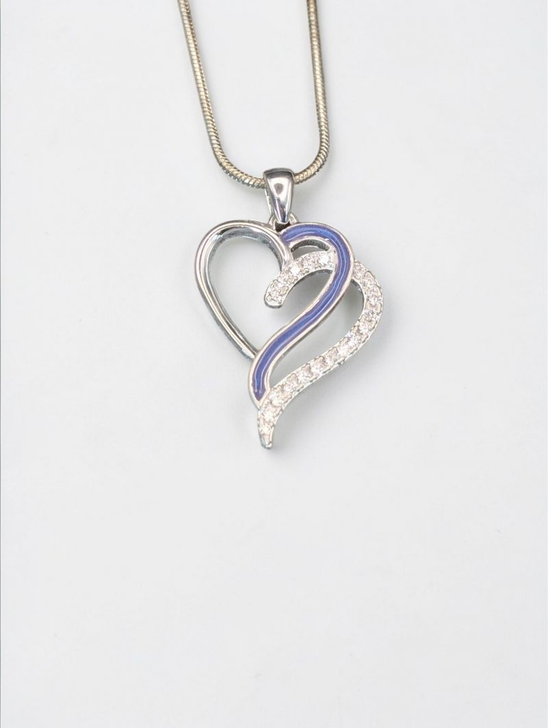 Double love heart pendant