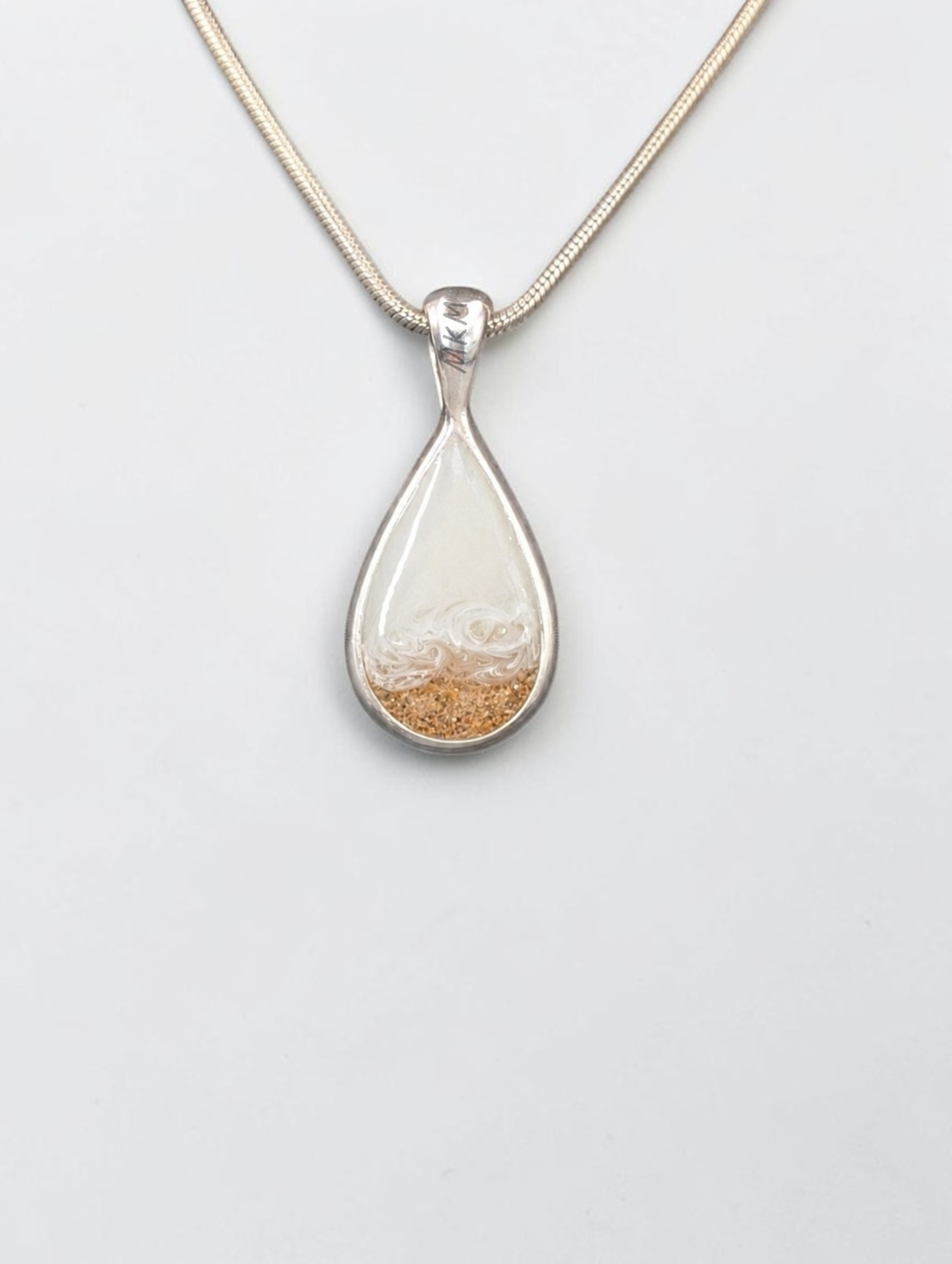 Silver Teardrop Memorial Pendant keepsake jewellery