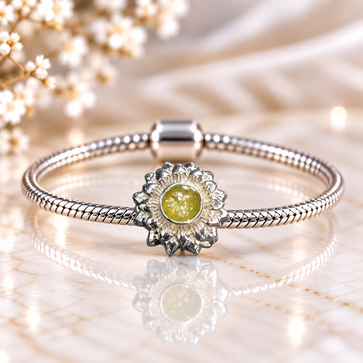 Sunflower Memorial Charm