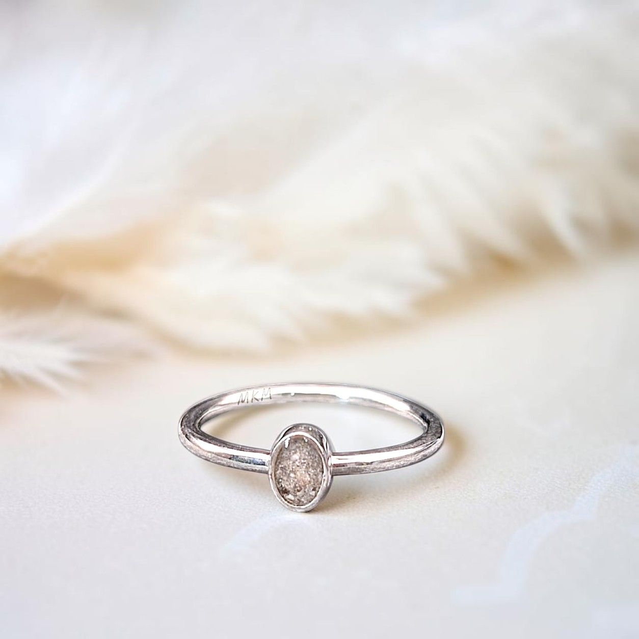 Dainty Oval Memorial Ring