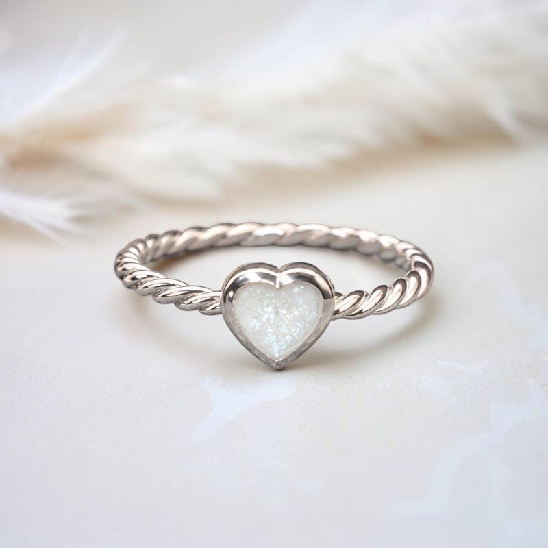 Twisted Heart Memorial Ring