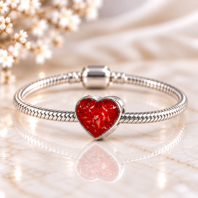 Love Heart Memorial Charm