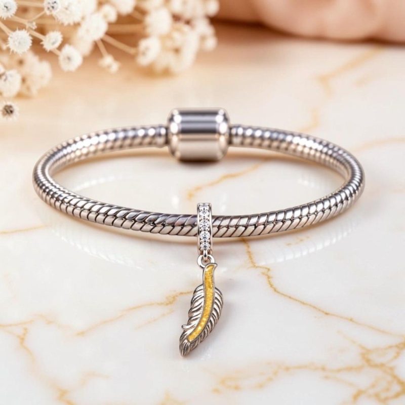 Angel Feather Memorial Charm