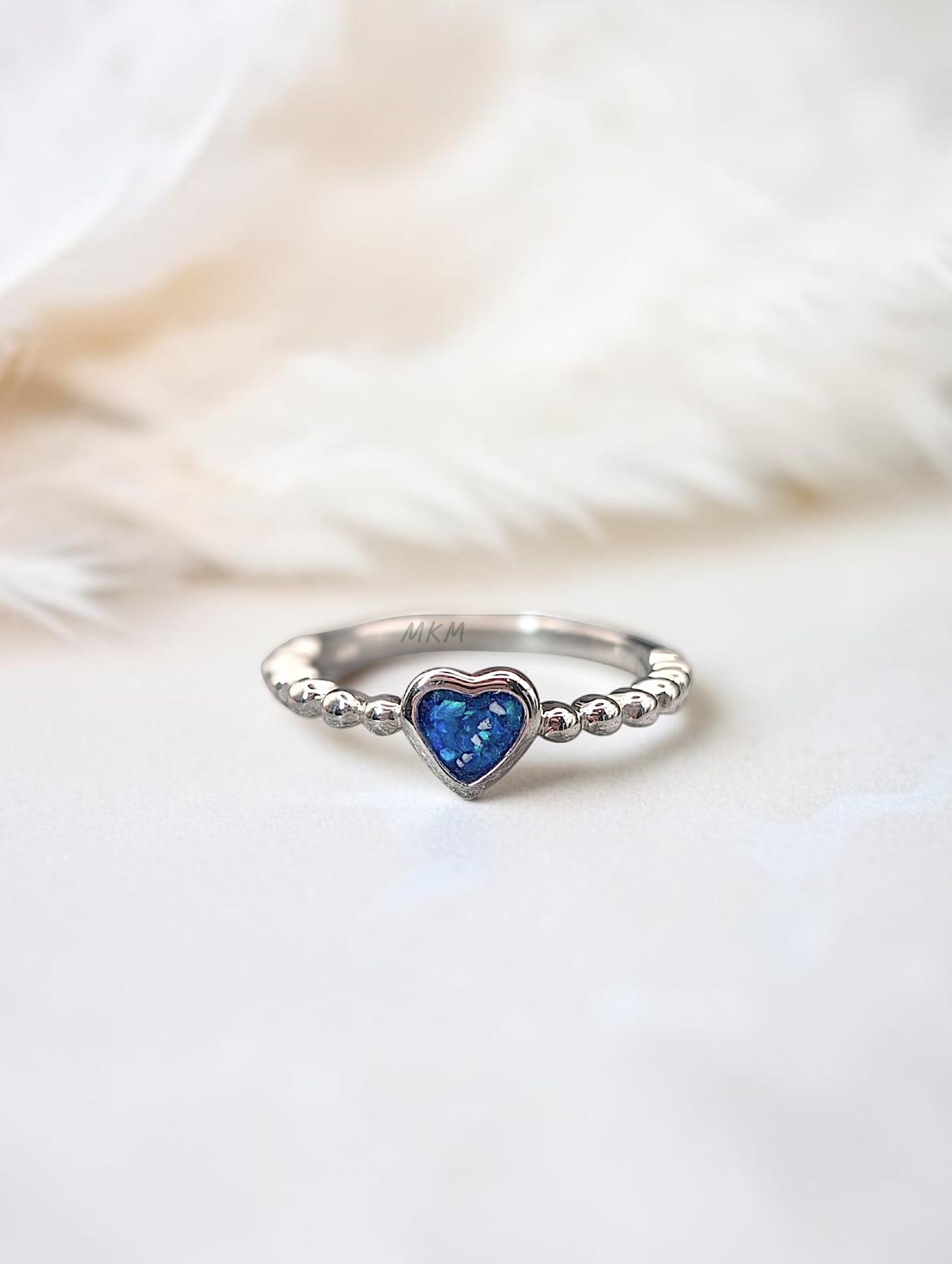 Bubble Heart Memorial Ring - Image 2