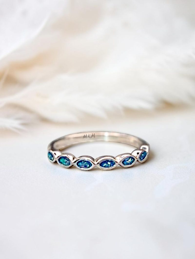 Half Almond Eye Memorial Ring