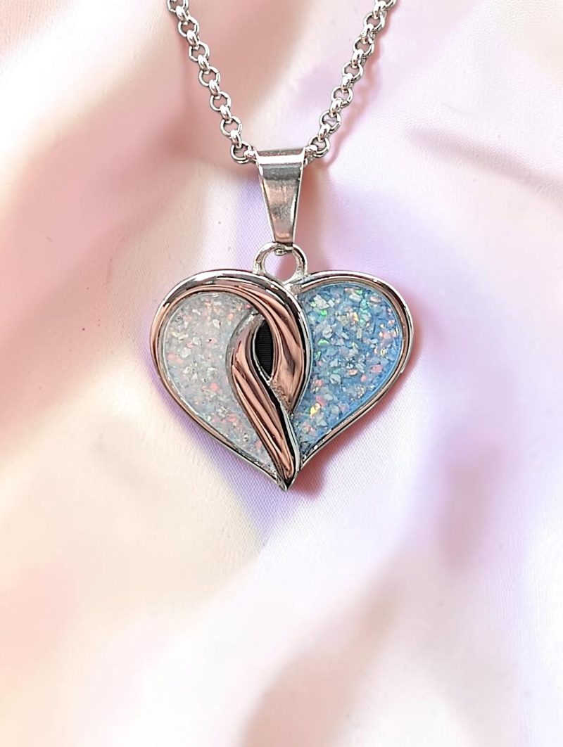 Cross Over Heart Memorial Pendant