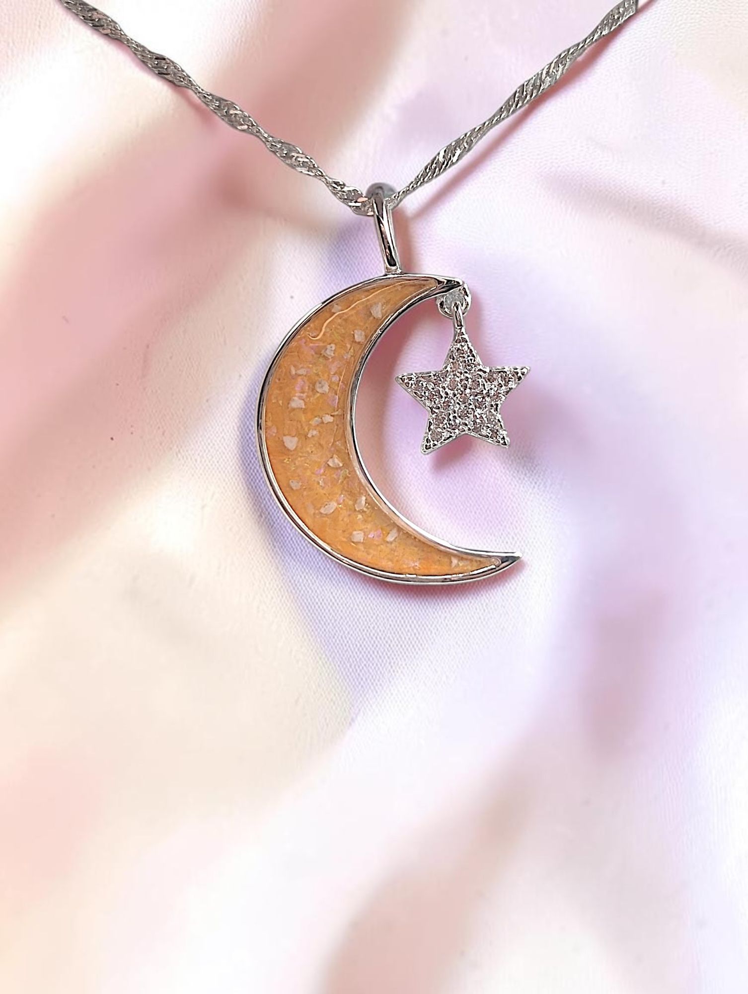 Moon & Star Memorial Pendant - Image 2