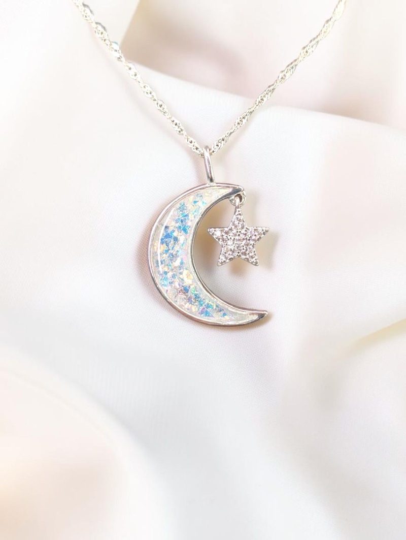 Moon & Star Memorial Pendant